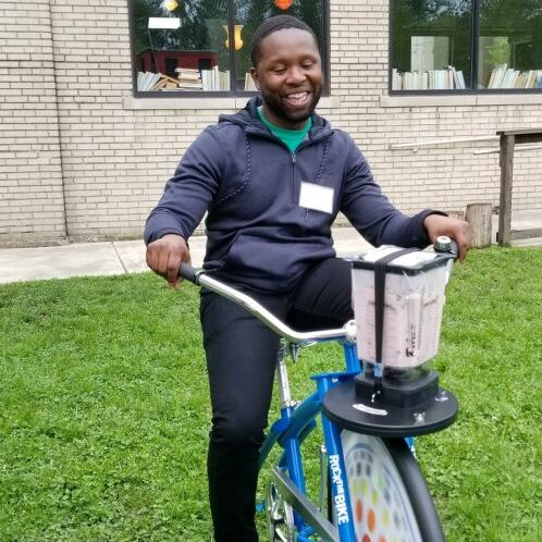 Blender Bike with man pedaling