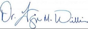 Signature of Dr. Tonja M. Williams