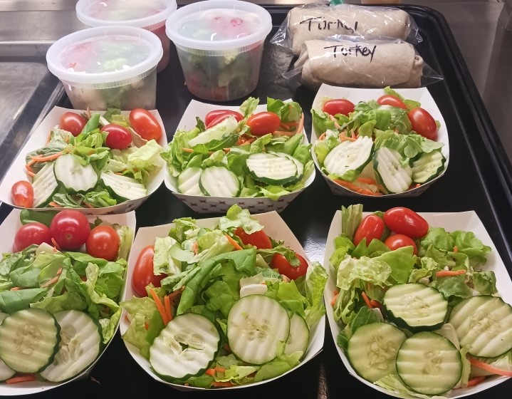 School 67- Lunch salad on 11/15/2023