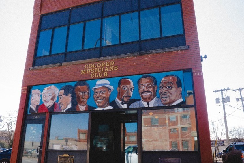 front of the colored musicians club