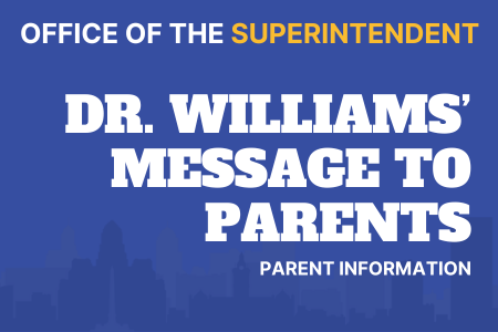 Dr. Williams’ Message to Parents