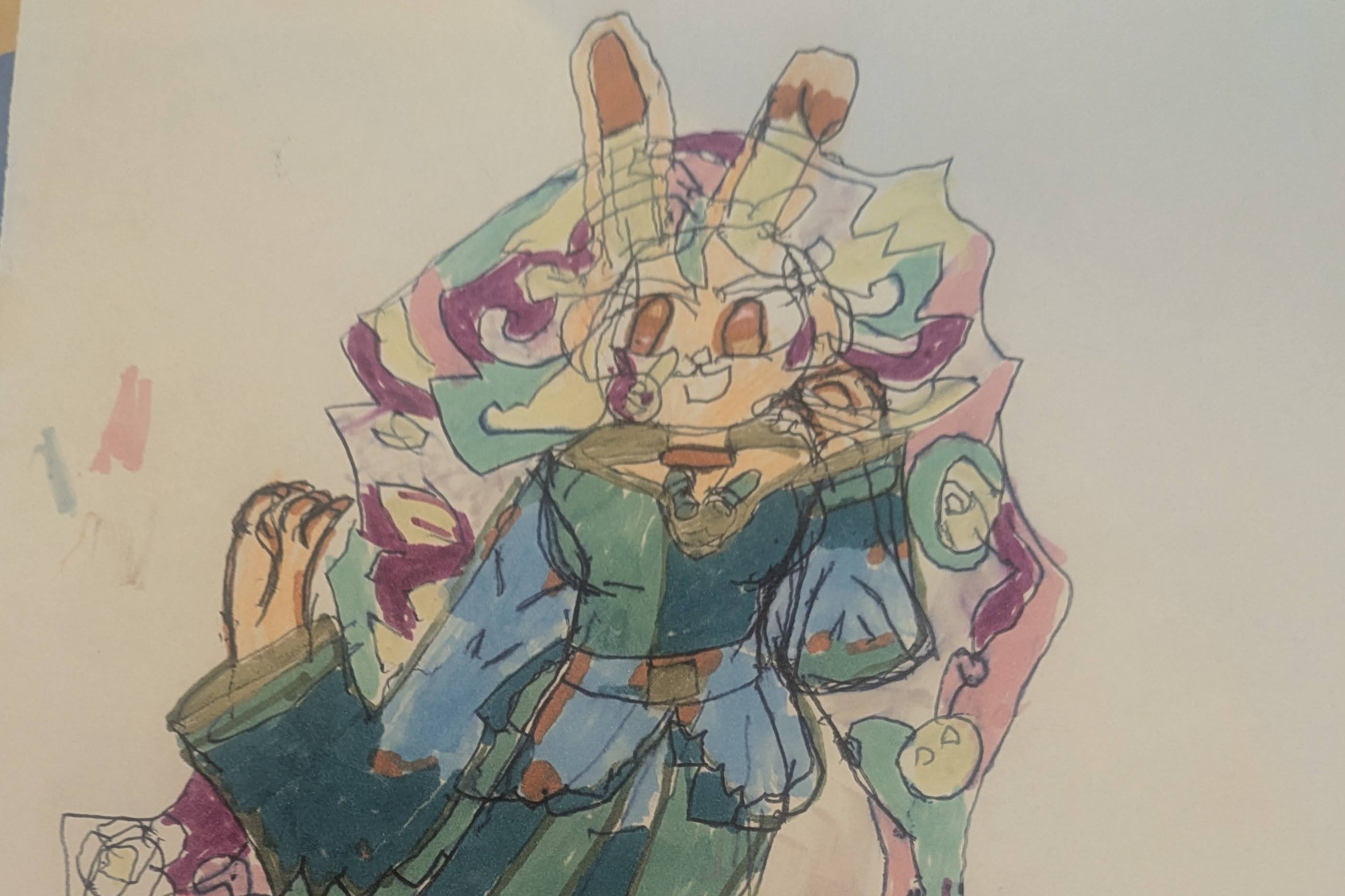 anime character in green dress
