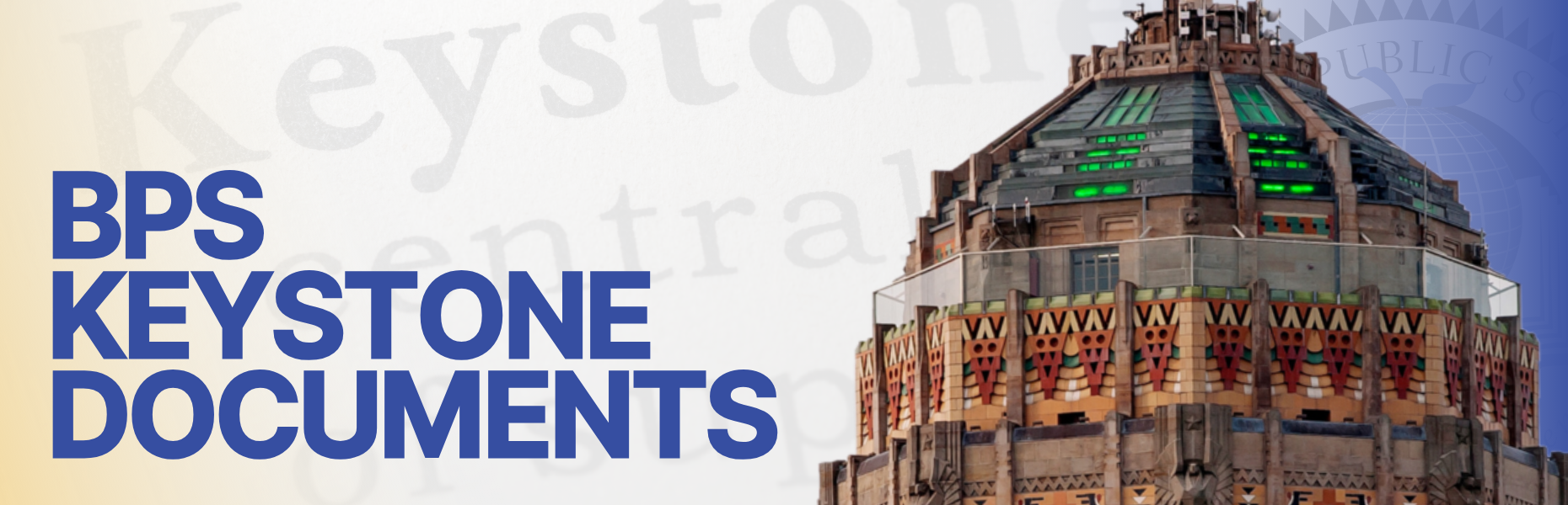 BPS Keystone Documents photo of top of Buffalo City Hall