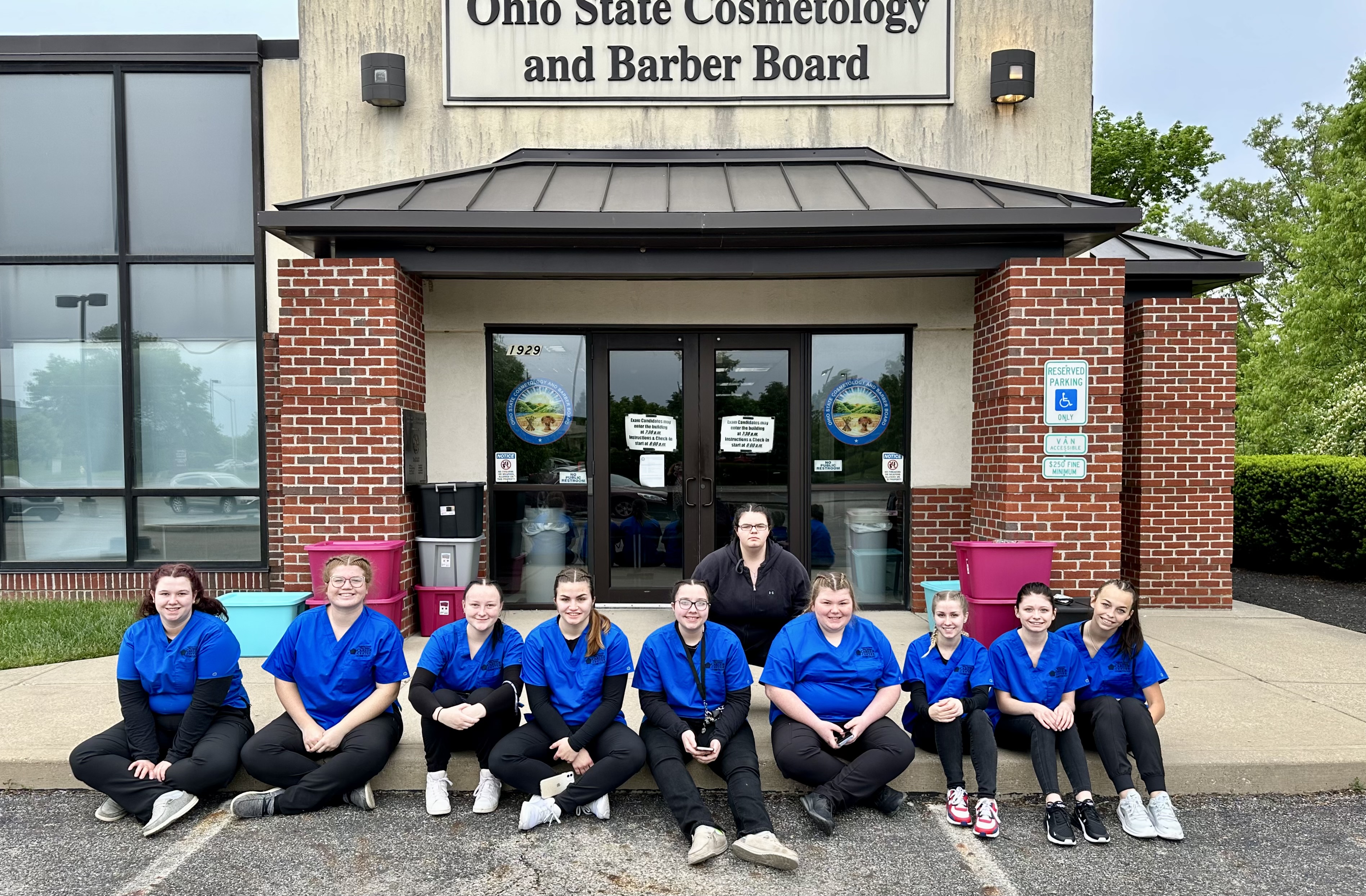 Cosmetology Students at Ohio State Board 