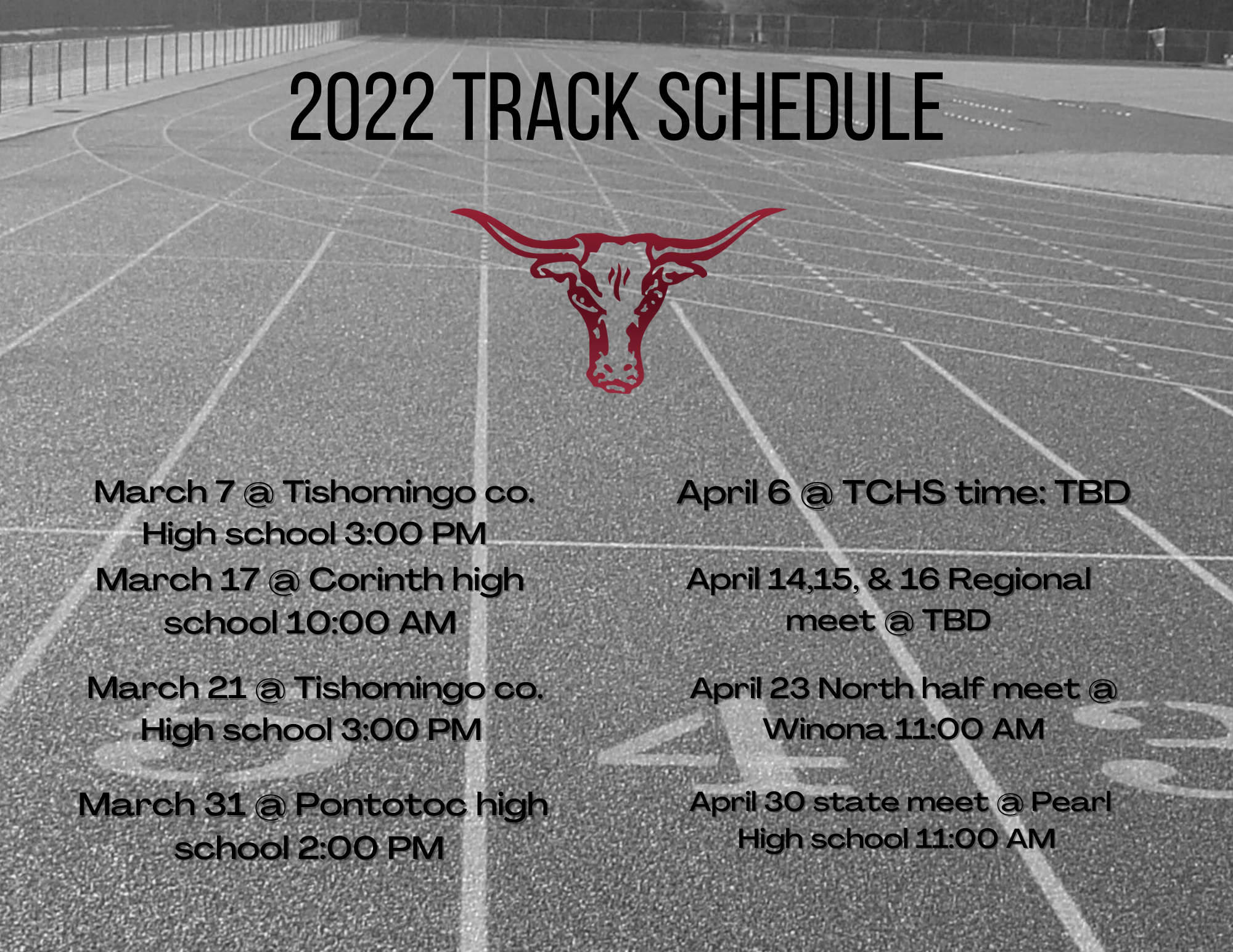 2022 track schedule 