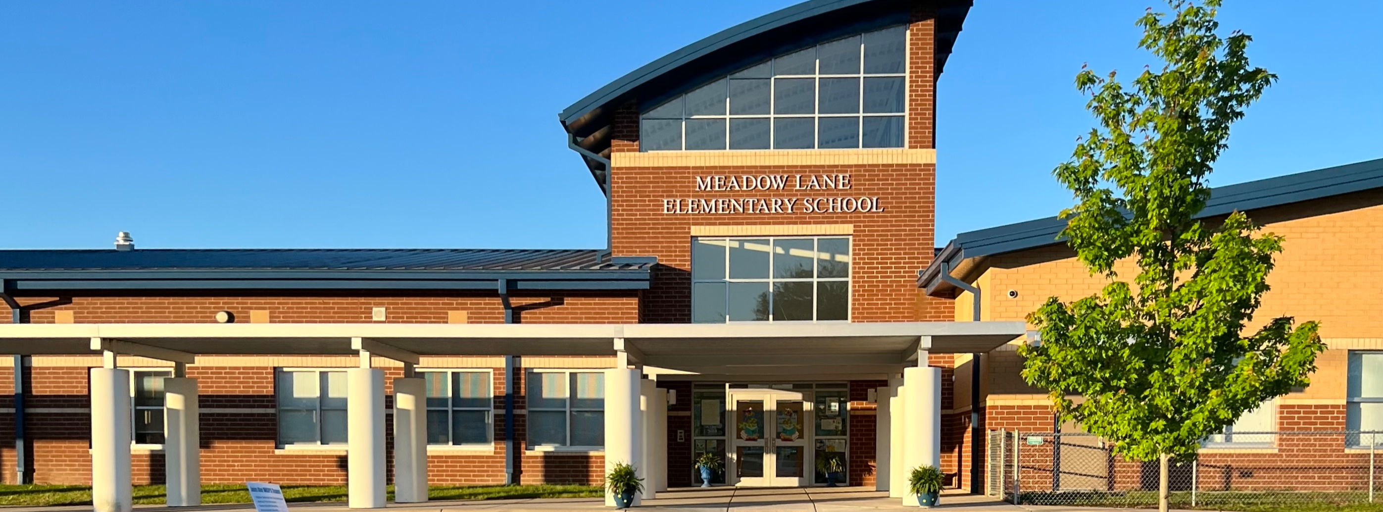 front entrance to meadow lane elementary