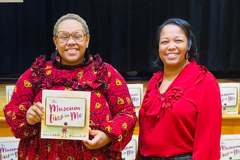 Victoria Scott-Miller, Author of "the Museum Lives in Me"  with Principal Shonise Jacobs