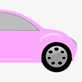 cartoon pink car