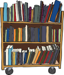 cartoon bookshelf