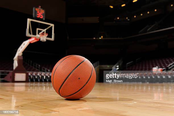 basketball on basketball court