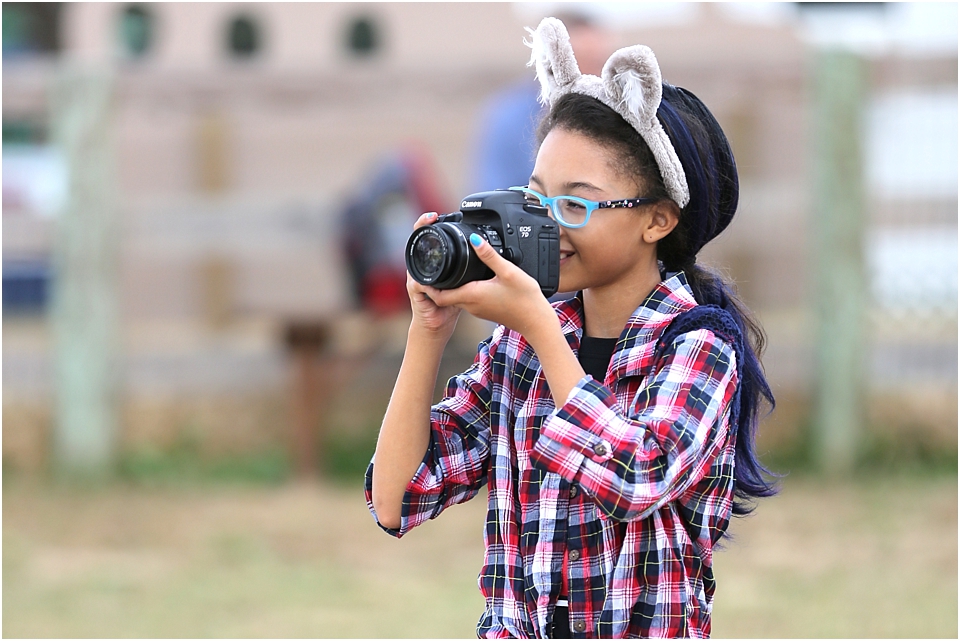 student taking picture