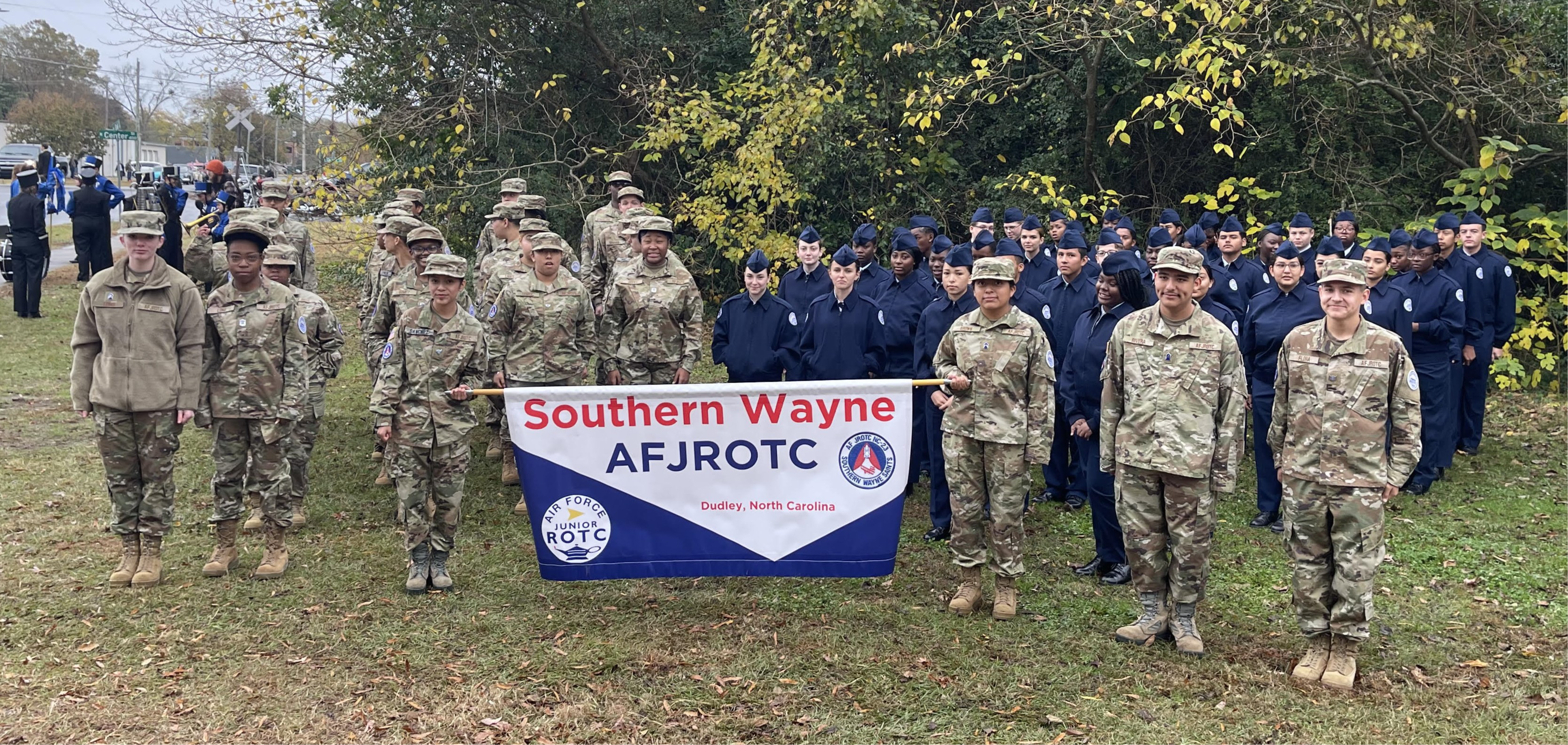 group photo at cadet event