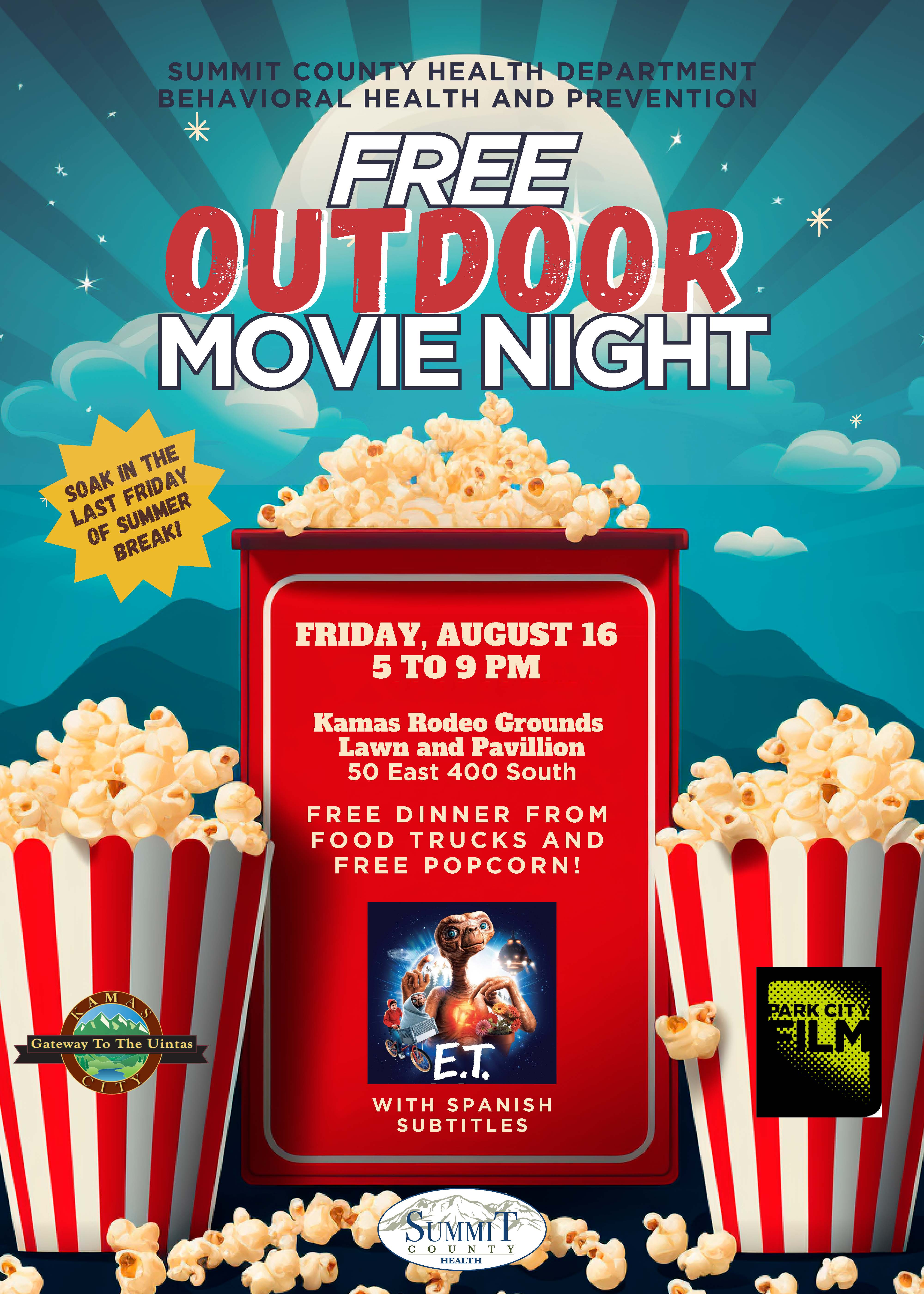 outdoor movie night English