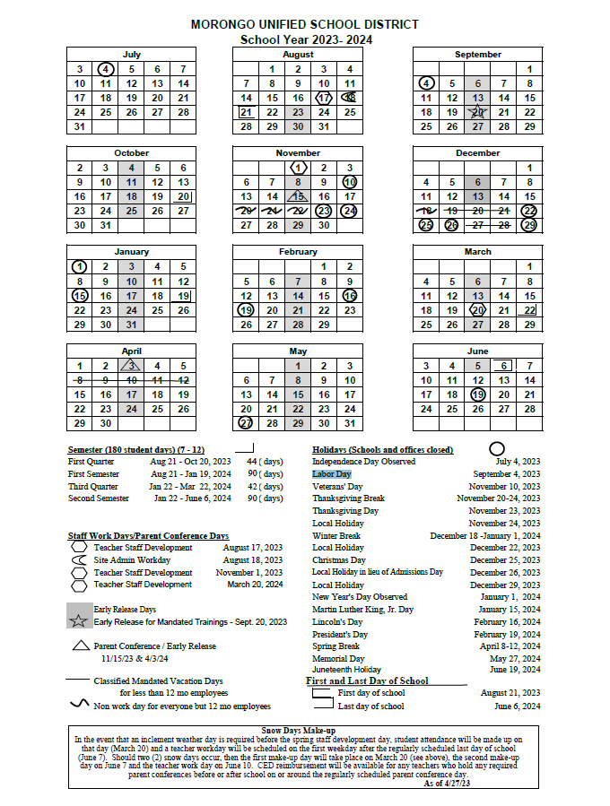Schedules Oasis Elementary School