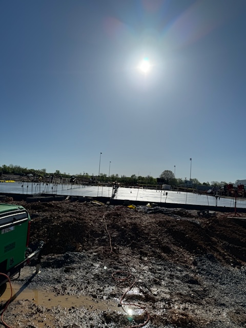 Yay! We are beginning to see the classrooms and a hall! We are so excited to see progress!