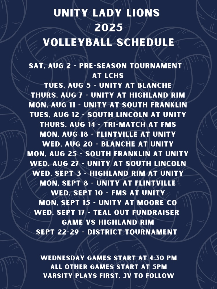 2025 Schedule