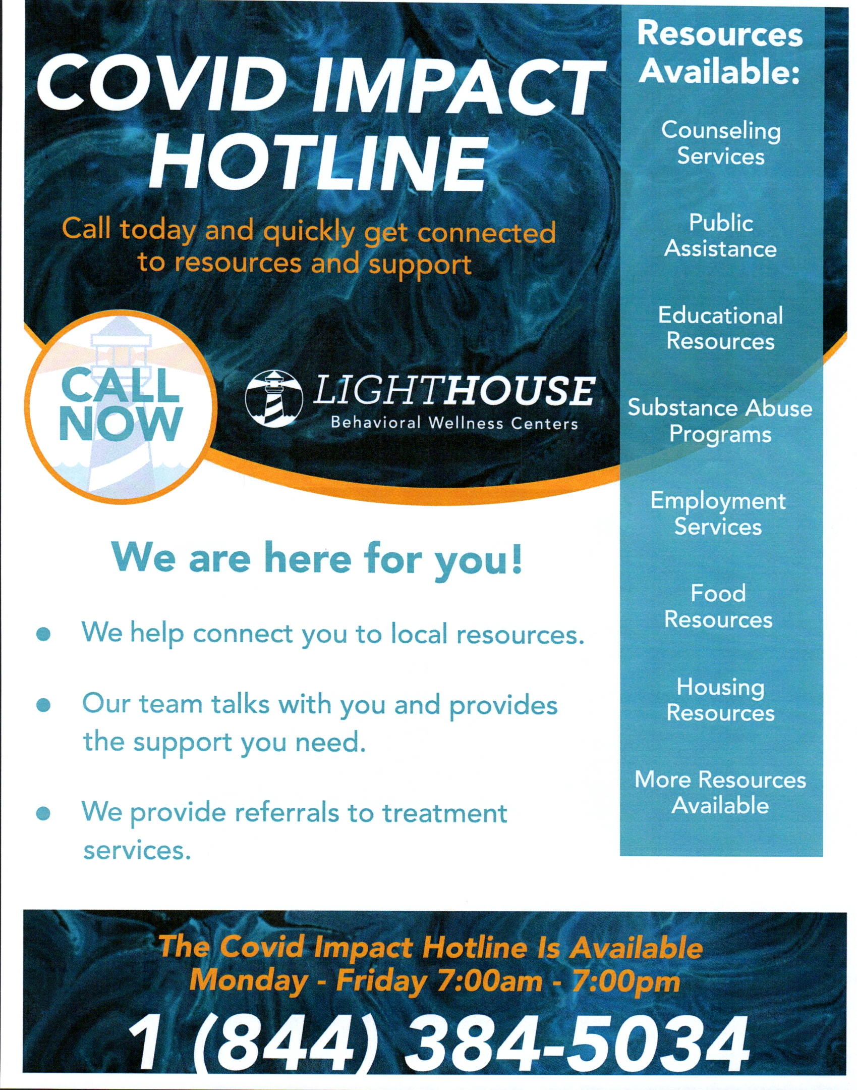 Covid impact hotline