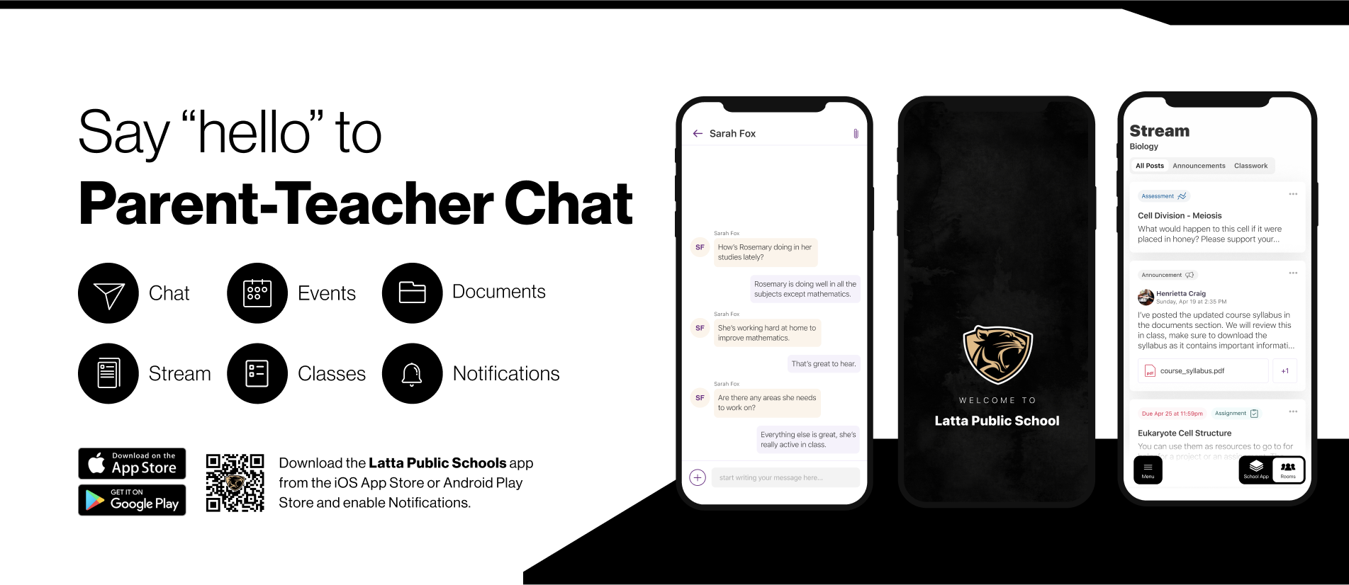 Say hello to parent-teacher-chat graphic