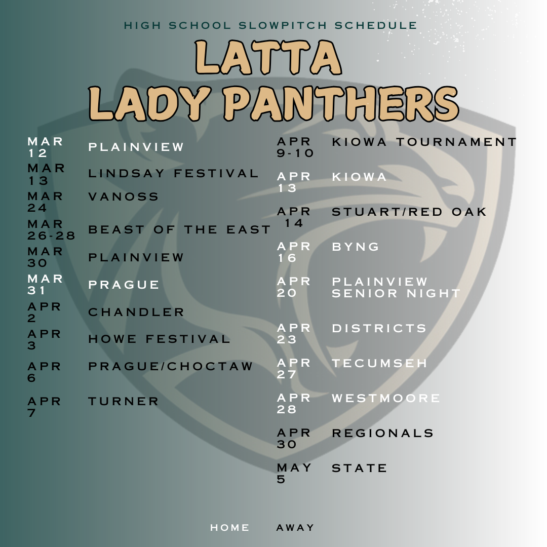 HS Softball Schedule