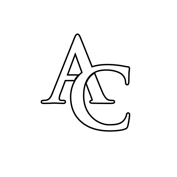 White and Black AC Logo