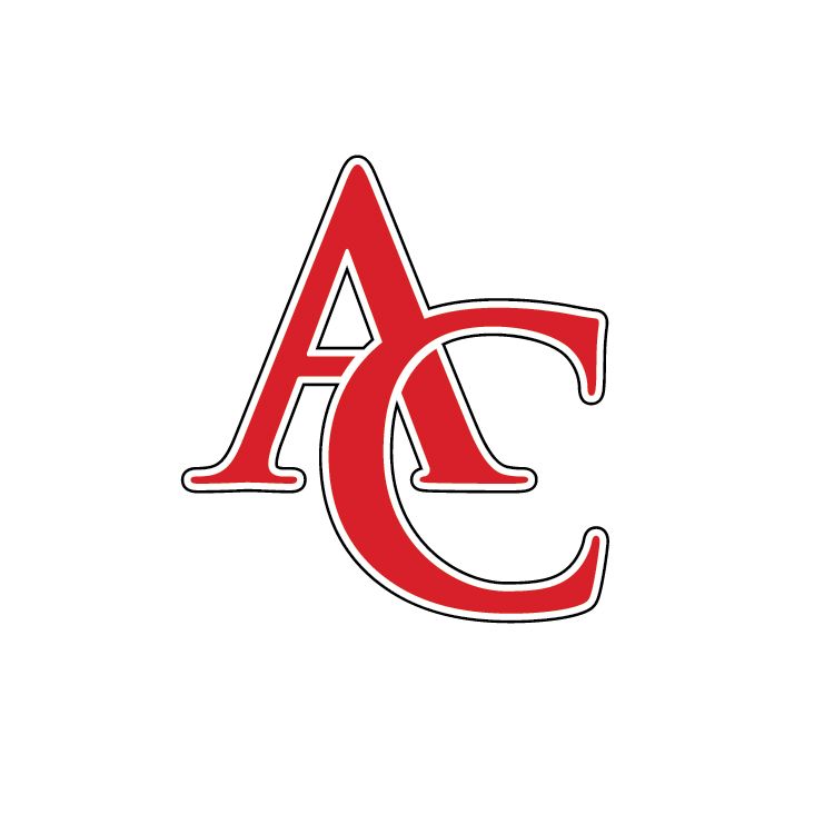 Red, White, and Black AC Logo