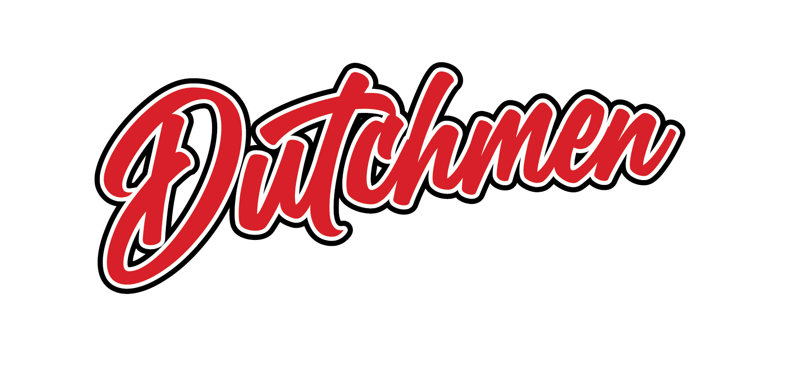 Red, White, and Black Dutchmen Logo