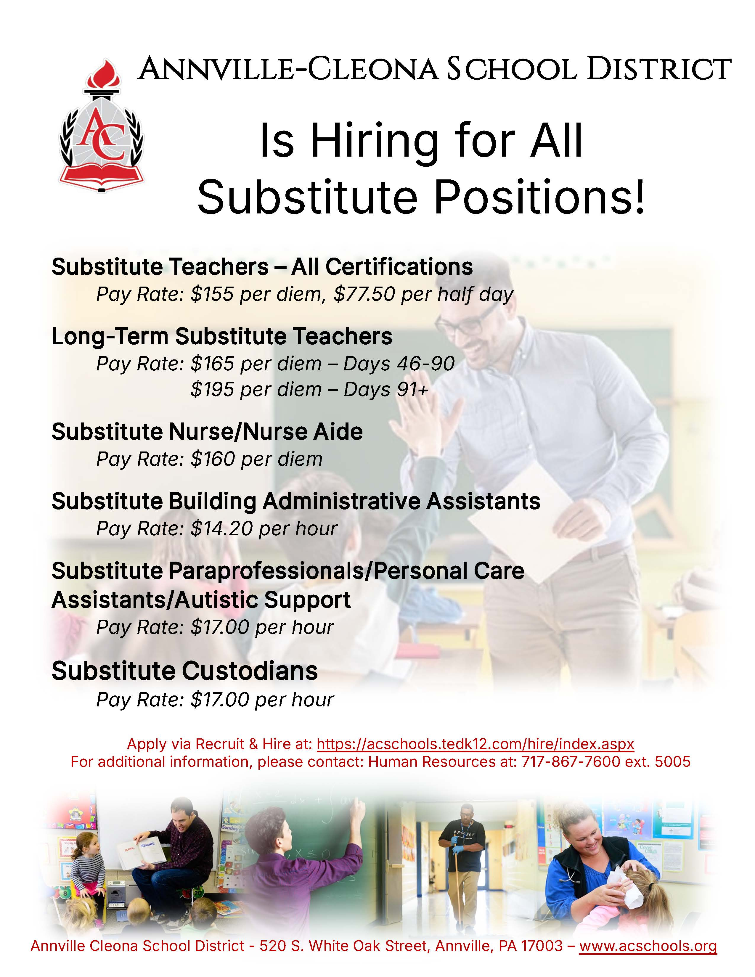 Substitute Hiring Flyer