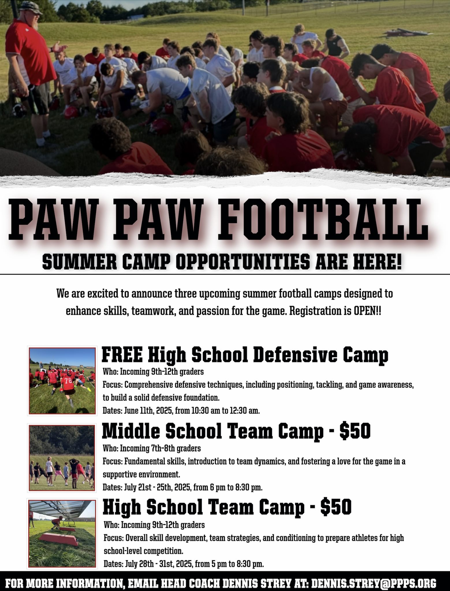 football camp information