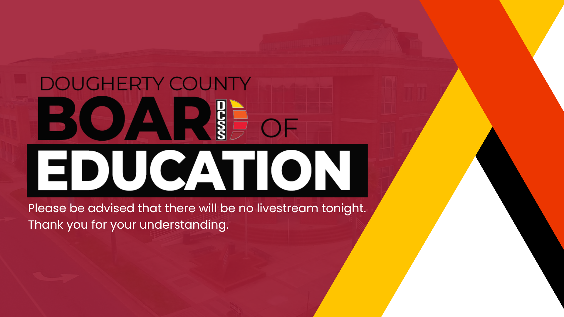BOE Meeting - No Livestream