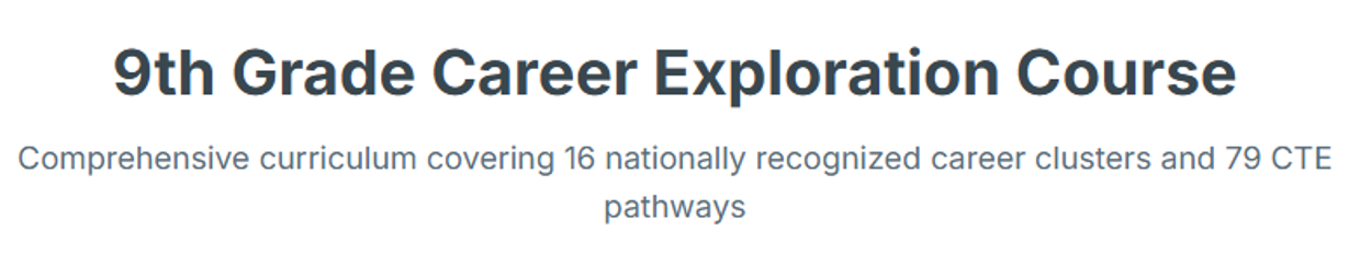 9th Grade Career Exploration Course Title