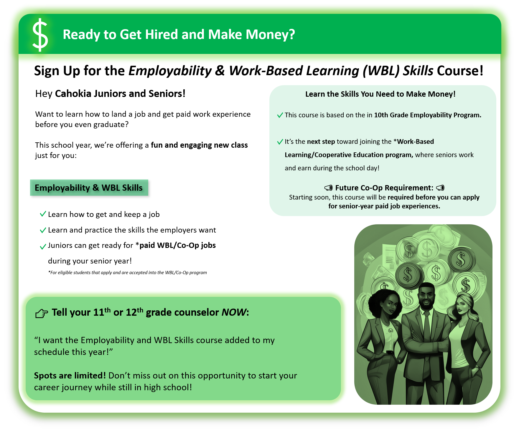 11th Grade Employability Skills Course Advertisement