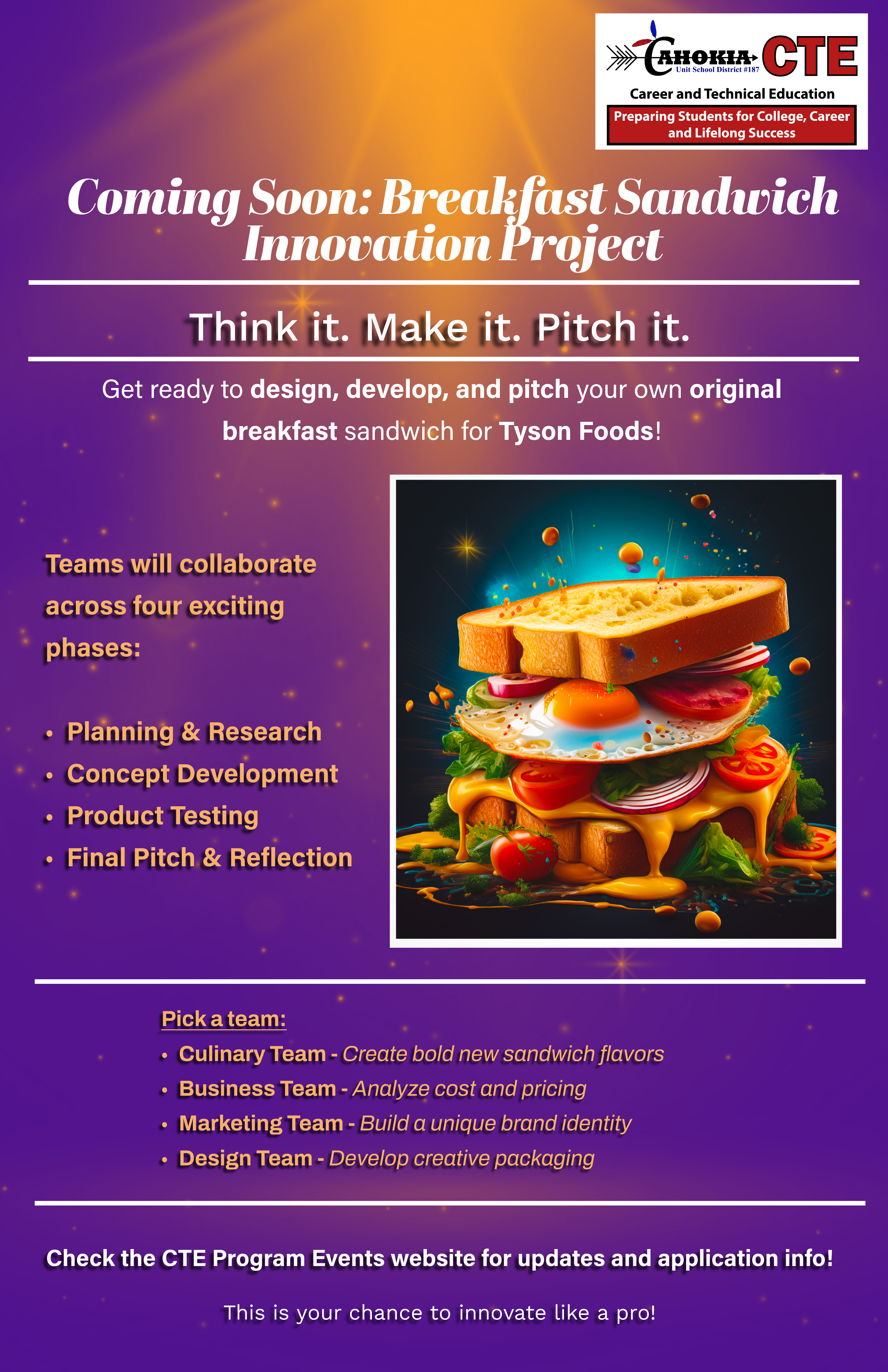 Breakfast Sandwich Innovation Project Poster
