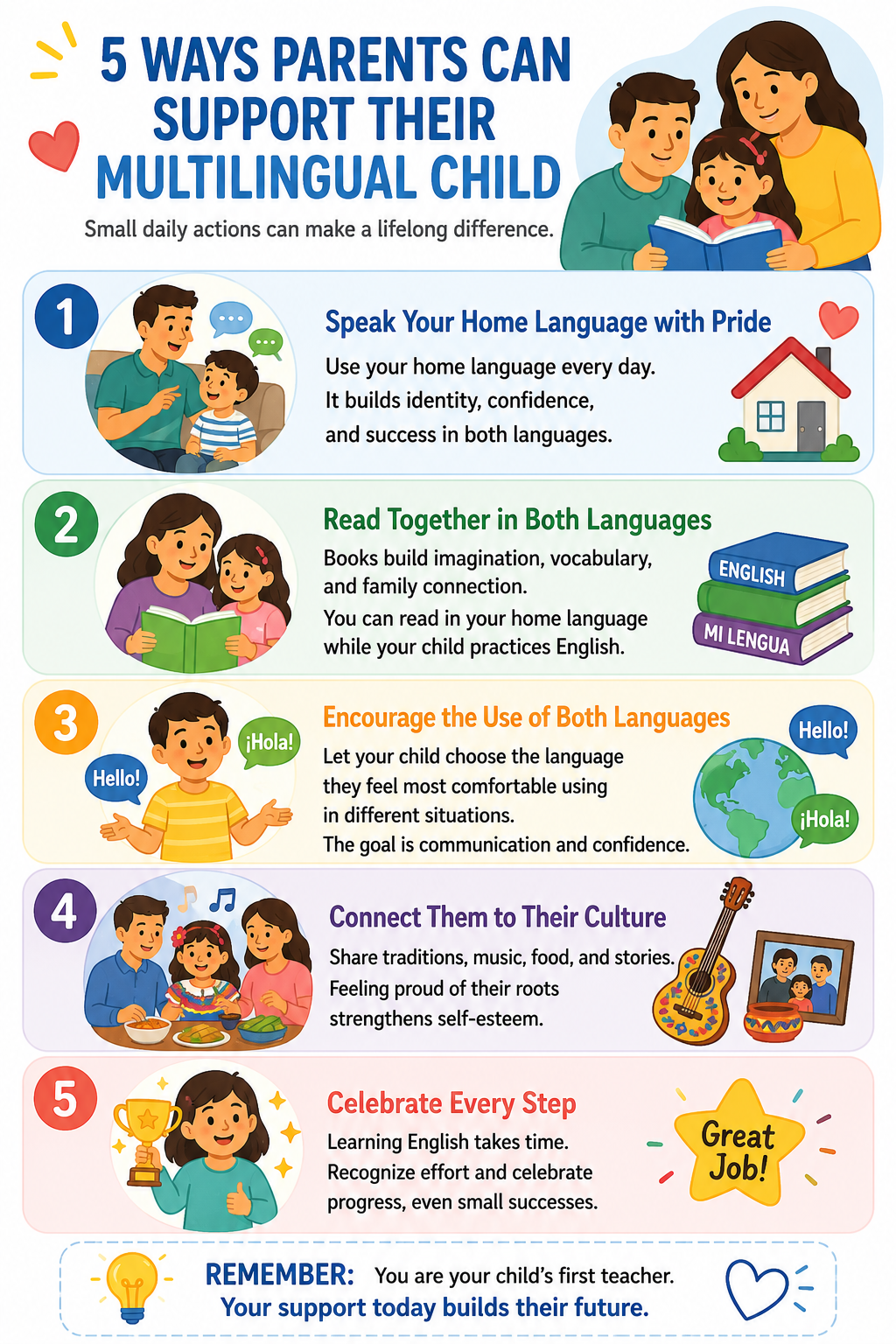 Ways to support multilingual children