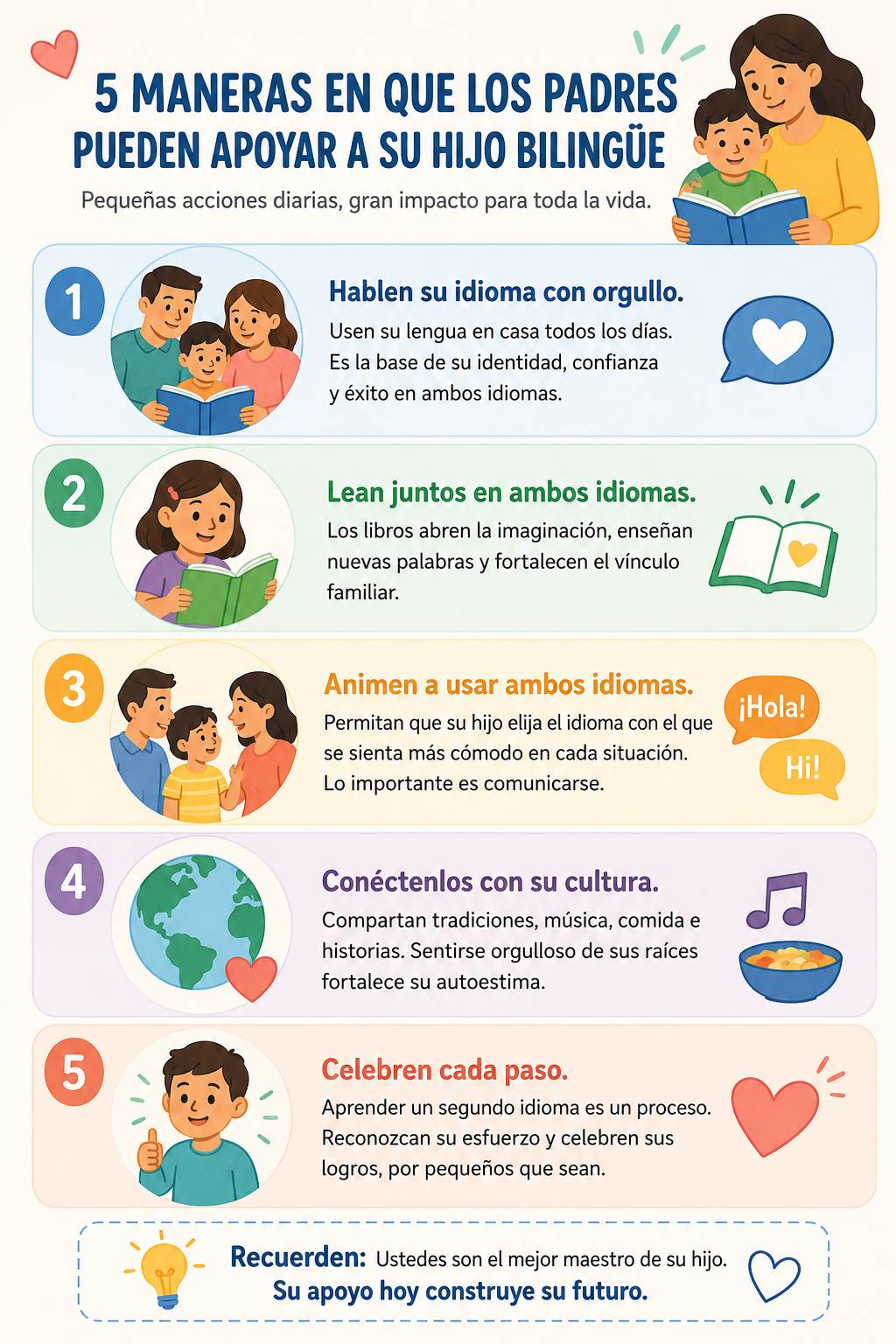 5 maneras de apoyar a su hijo bilingüe