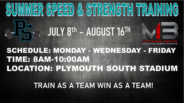 Summer Strength and Conditioning Mon., Wed., Fri. 8am-10am