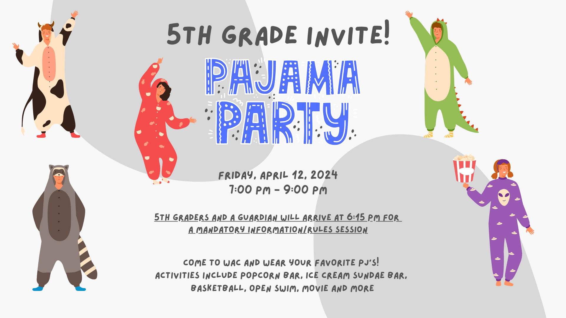 WAC 5th Grade Invite