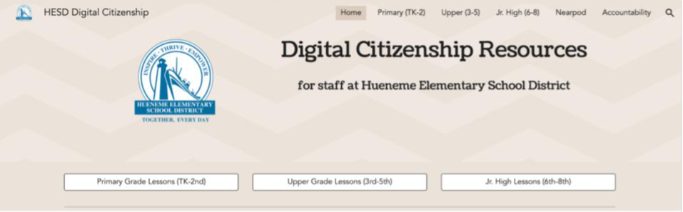 Link to the HESD Digital Citizenship Google Site