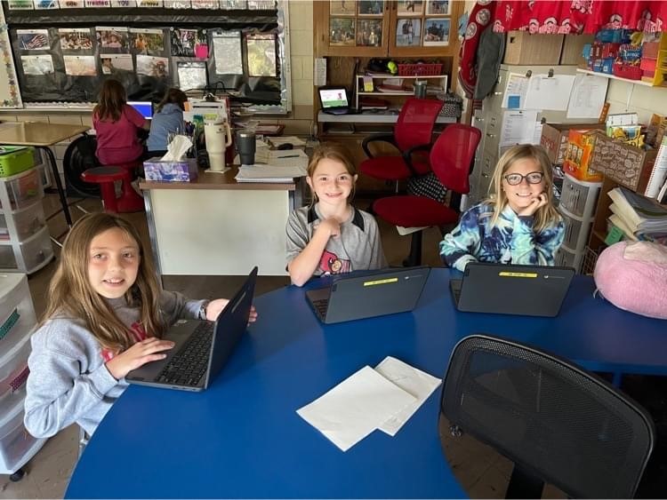 students working