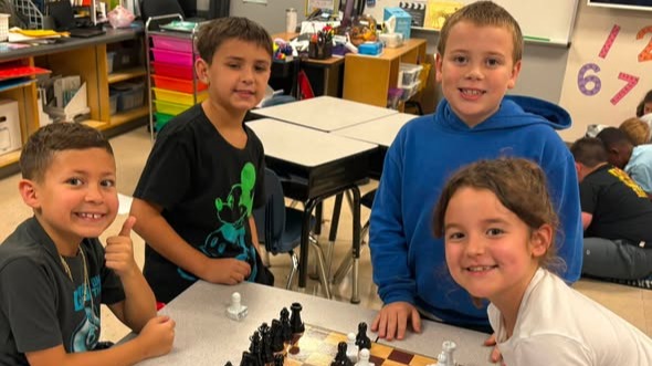 Sippel  students play Chess during recess