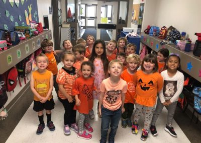 students dressed for halloween