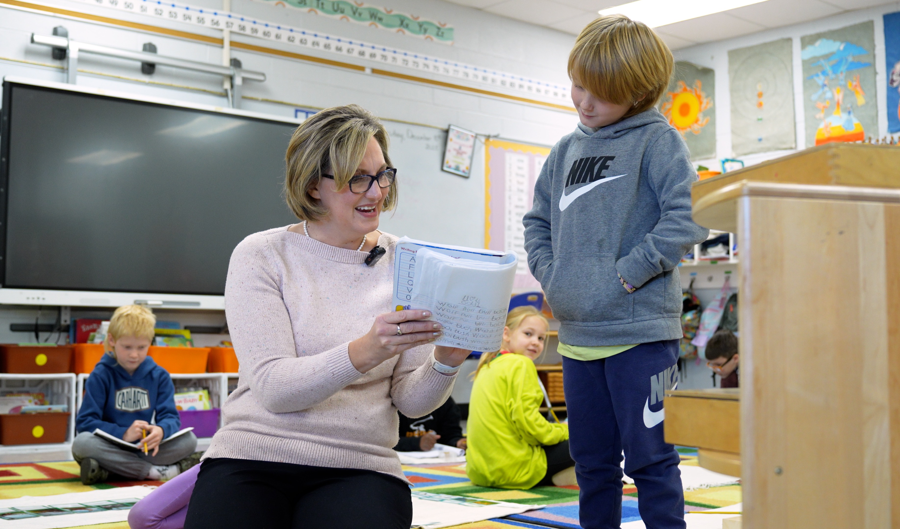 wes student with teacher