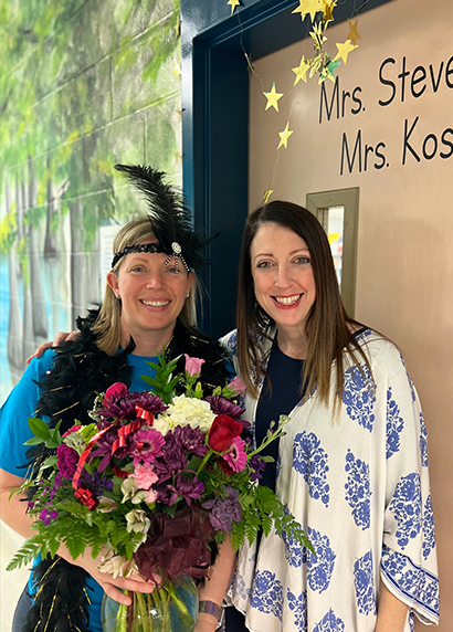Bethany Stevens and Principal Gebhardt
