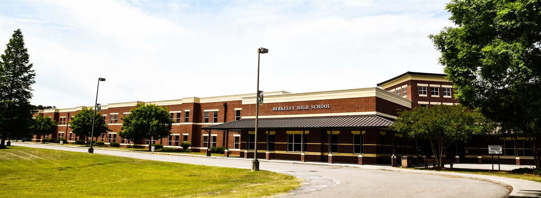 Image of Berkley High School Building - Berkeley High School is located in Moncks Corner, South Carolina, which is the county seat of Berkeley County.
