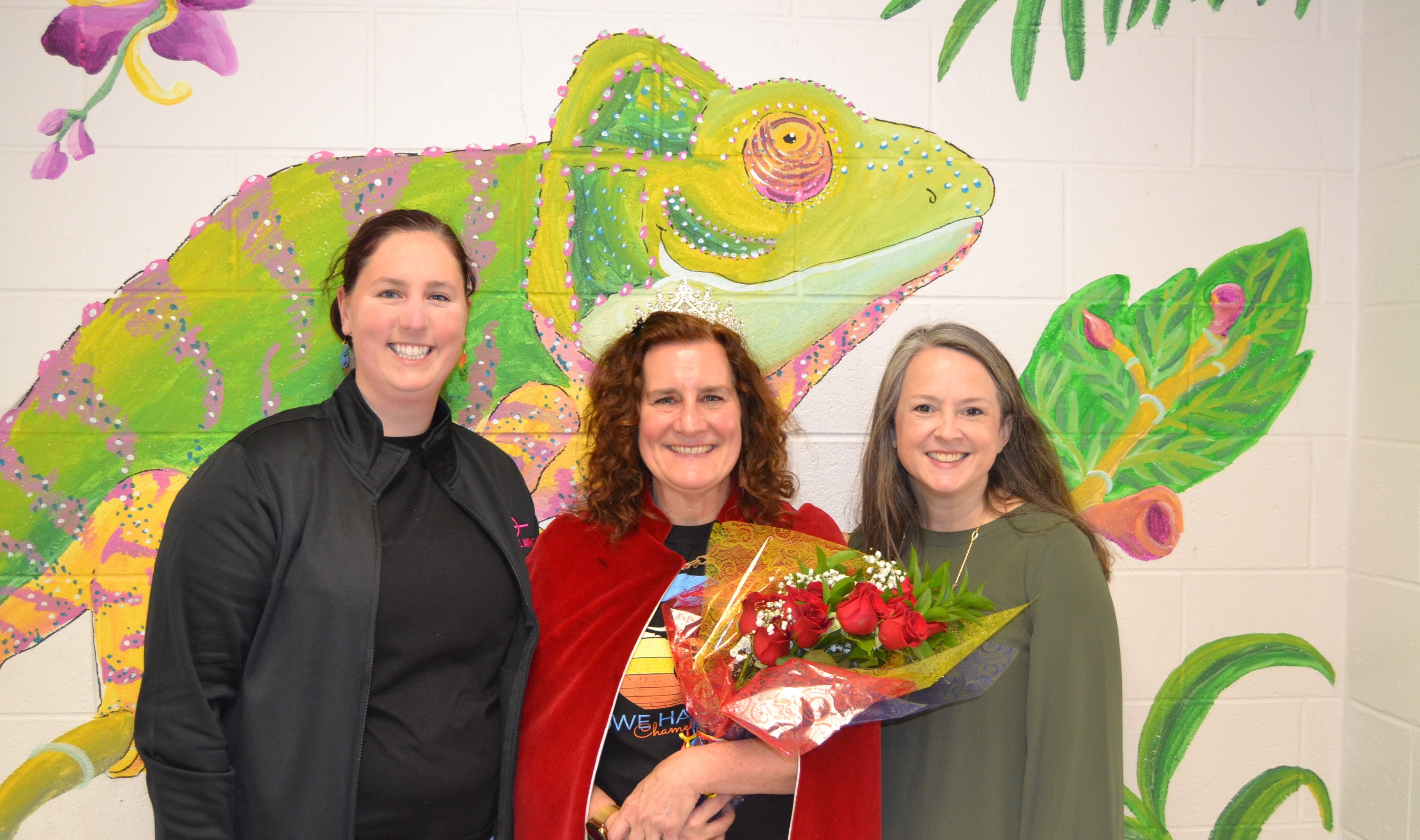 Teacher of the Year Mrs.Liebenow with adminstration