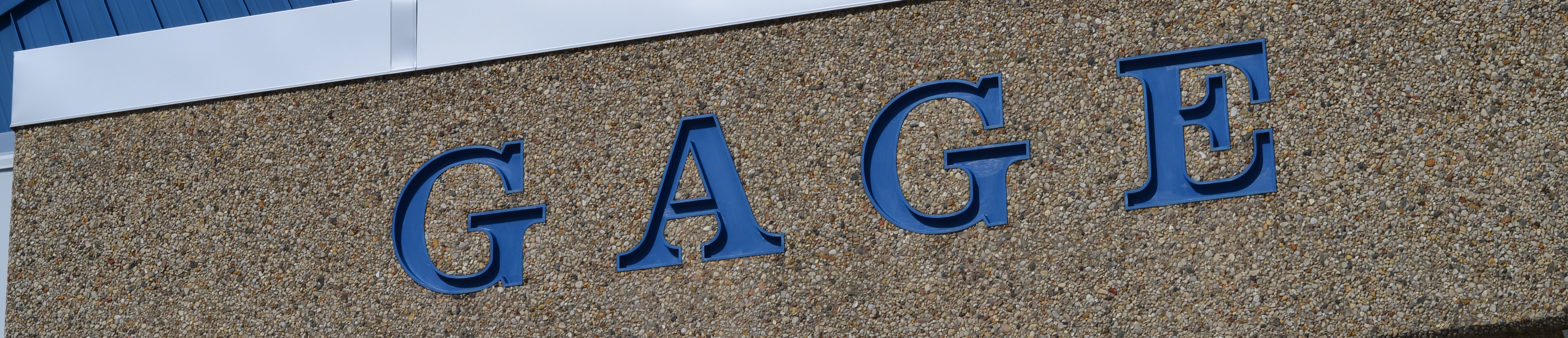 Exterior Gage Signage on the building