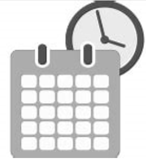 icon of blank calendar and clock