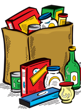 Grocery bag with food