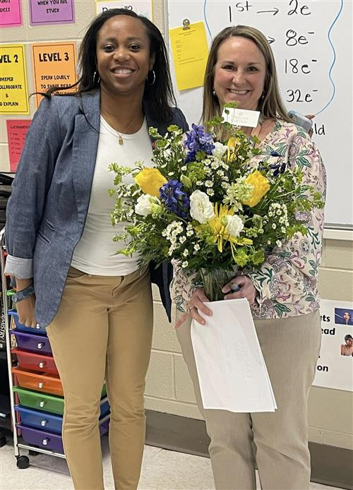 Amy Adams with Principal Butler