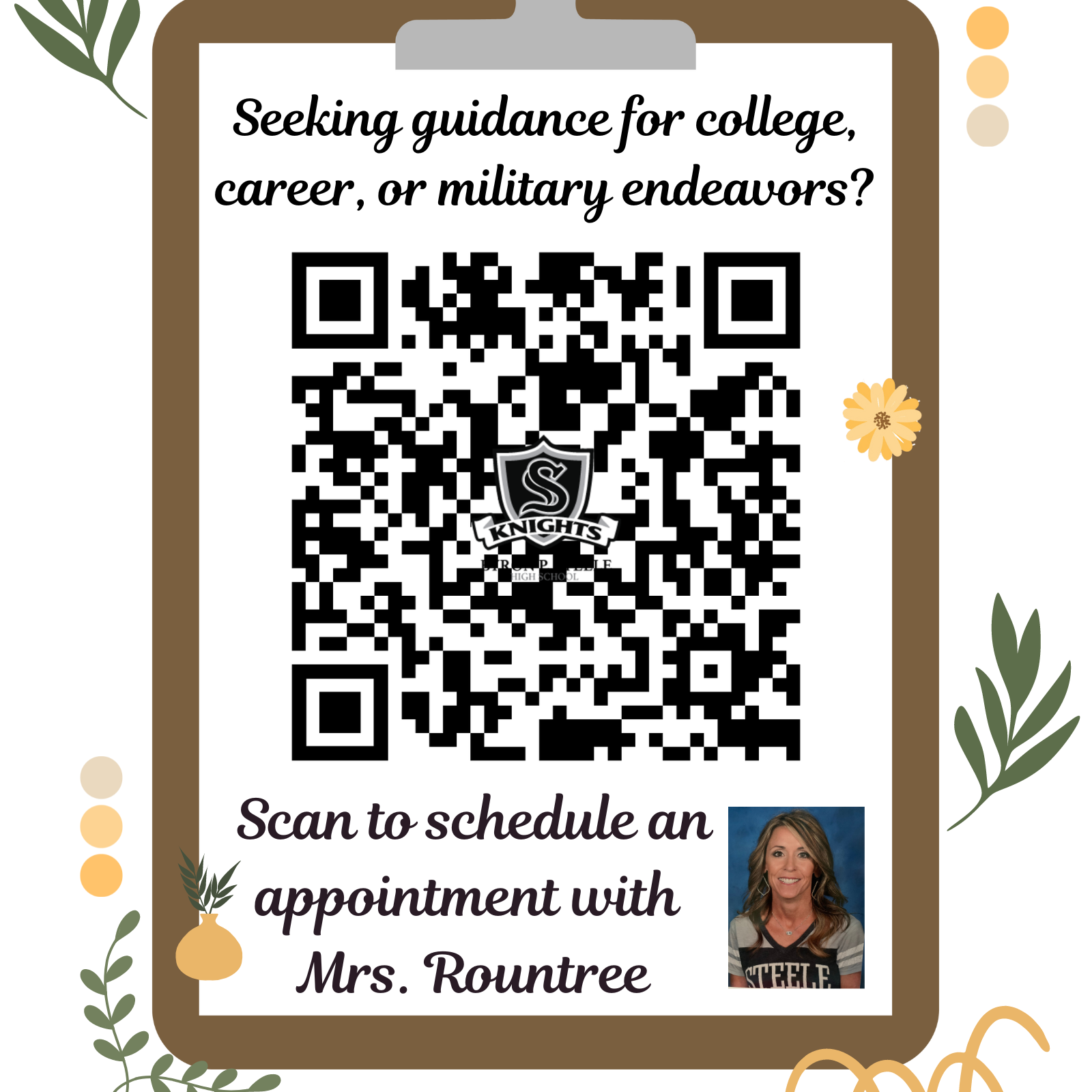 Appointment info. visit https://calendly.com/mrountree-sk/15min?month=2024-05 to make an appointment. 