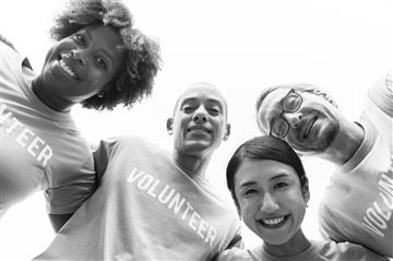 four people photographed to show off "engagement" tab